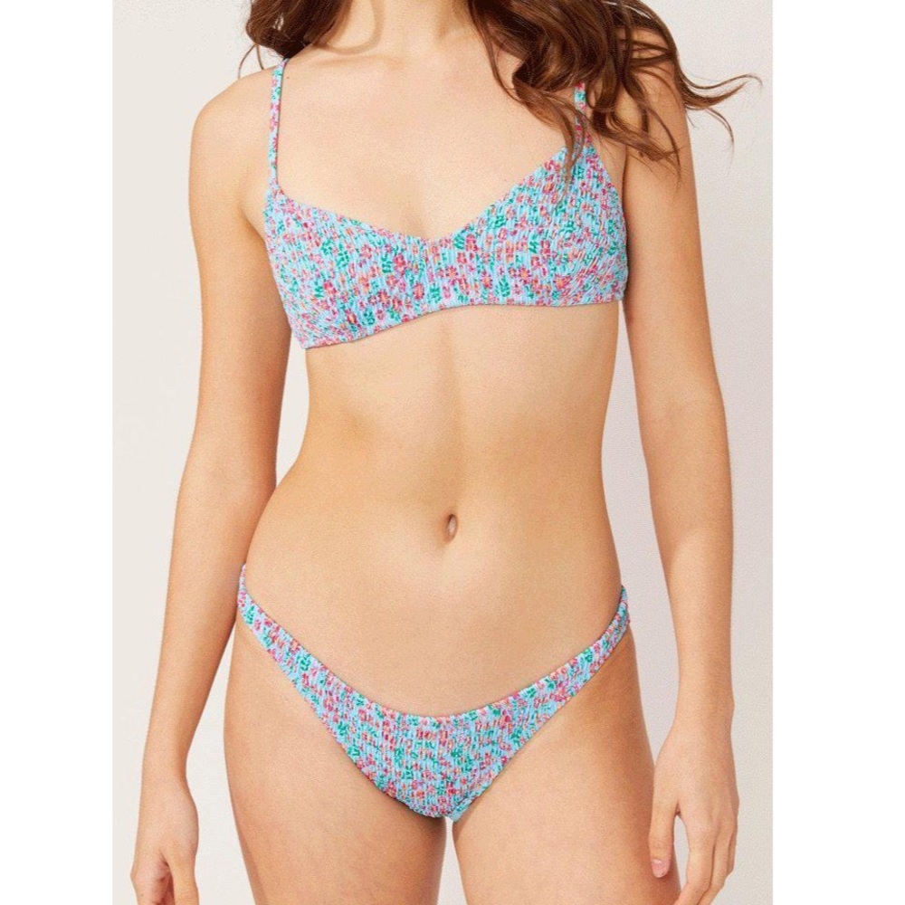 NWT Solid & Striped Rachel Bikini Set in Ditsy Floral
